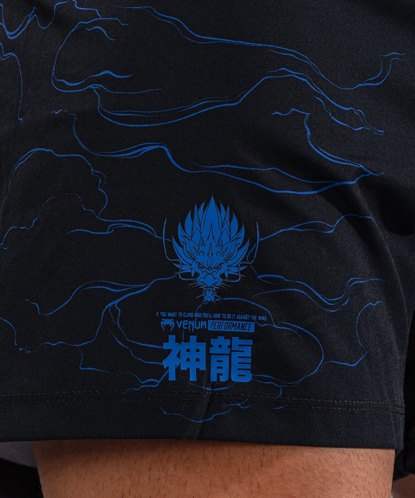 Venum Fight Shorts Thunder Dragon, Schwarz-Blau 7