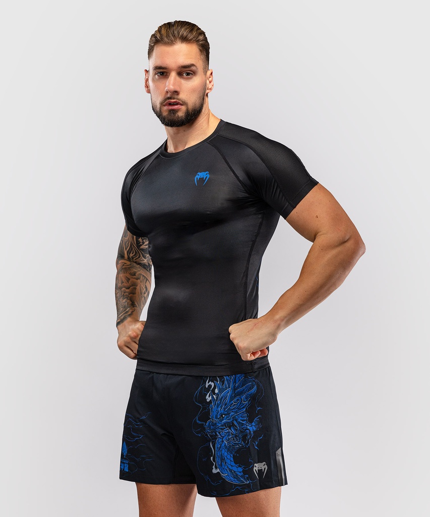 Venum Rash Guard Thunder Dragon, Schwarz-Blau 2