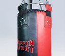 Paffen Sport Boxsack Star 150x35cm 50kg, Schwarz-Rot