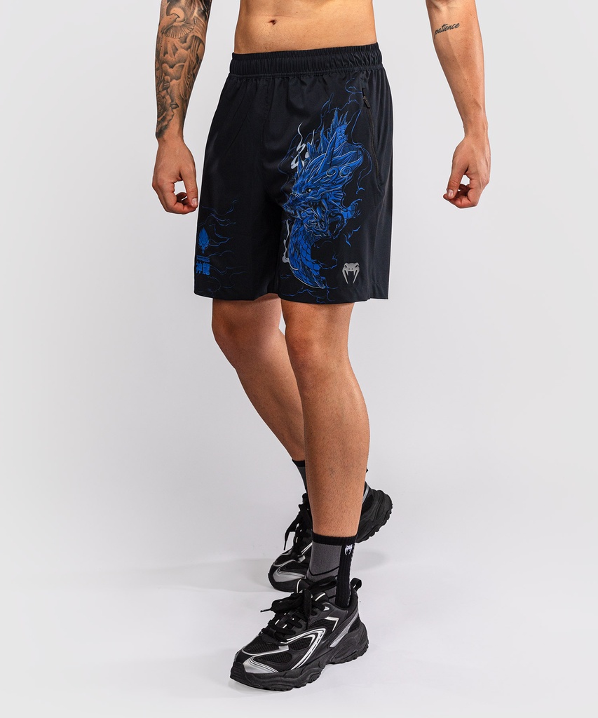 Venum Training Shorts Thunder Dragon, Schwarz-Blau 3