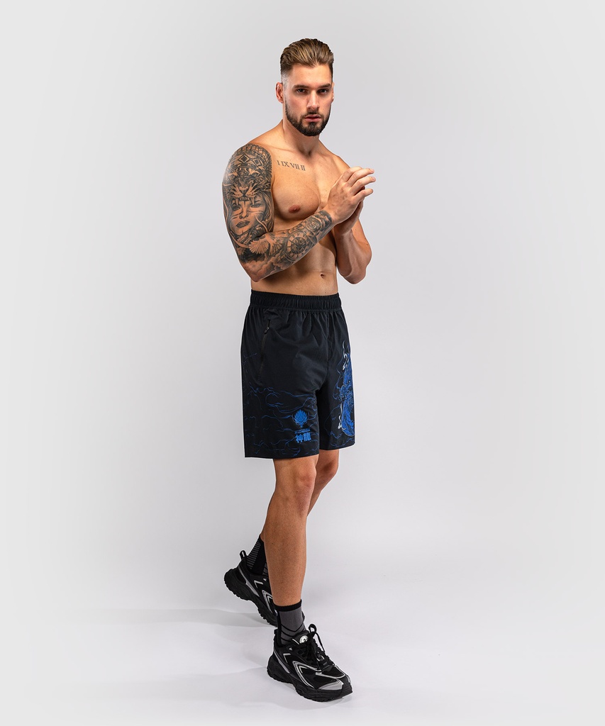 Venum Training Shorts Thunder Dragon, Schwarz-Blau 4