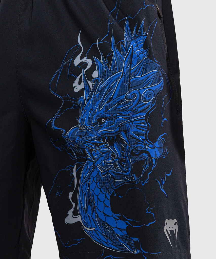 Venum Training Shorts Thunder Dragon, Schwarz-Blau 6
