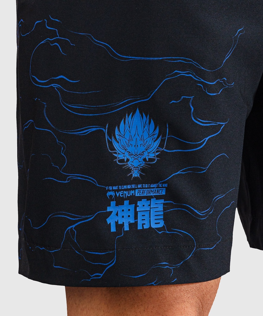 Venum Training Shorts Thunder Dragon, Schwarz-Blau 7