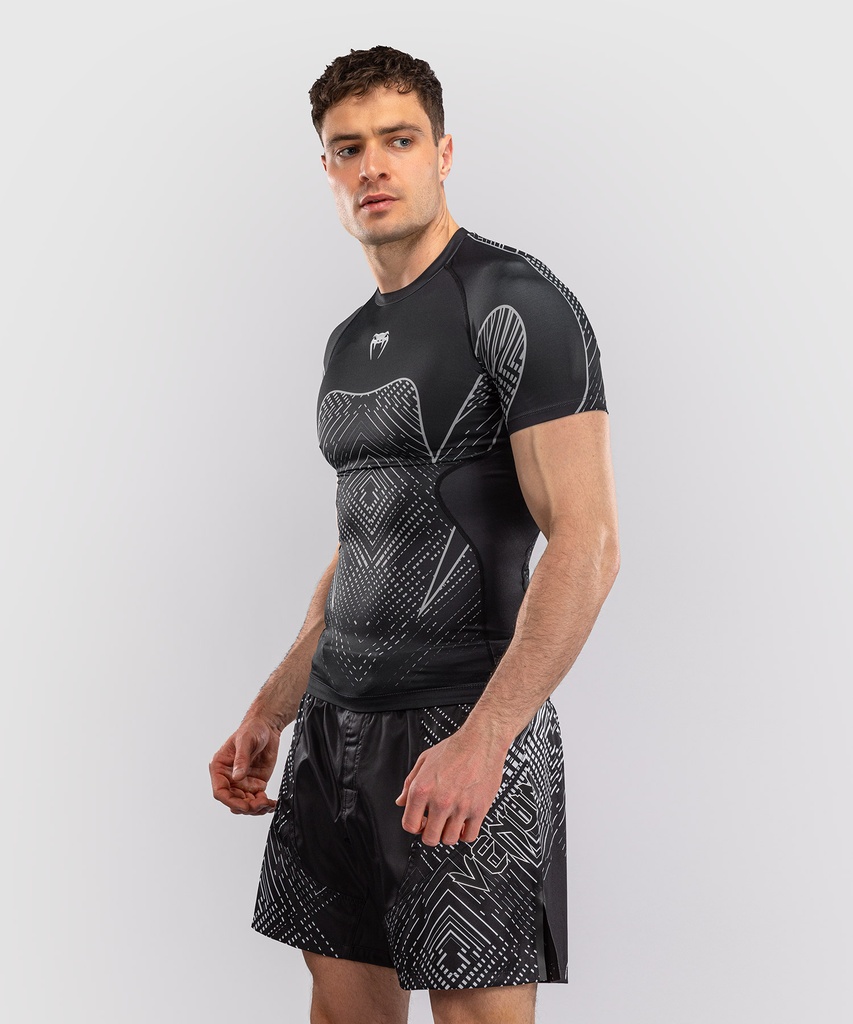 Venum Rash Guard Midnight Fury, Schwarz-Silber 3