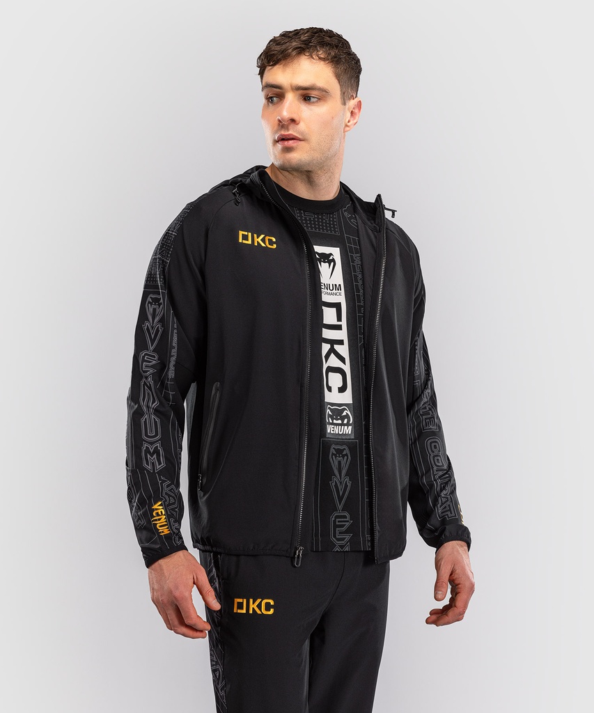 Venum Zip Hoodie Combat, Schwarz-Grau 4