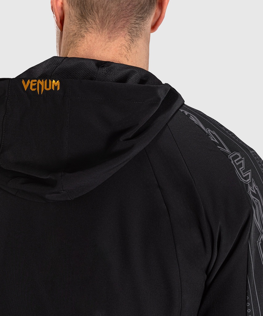 Venum Zip Hoodie Combat, Schwarz-Grau 7