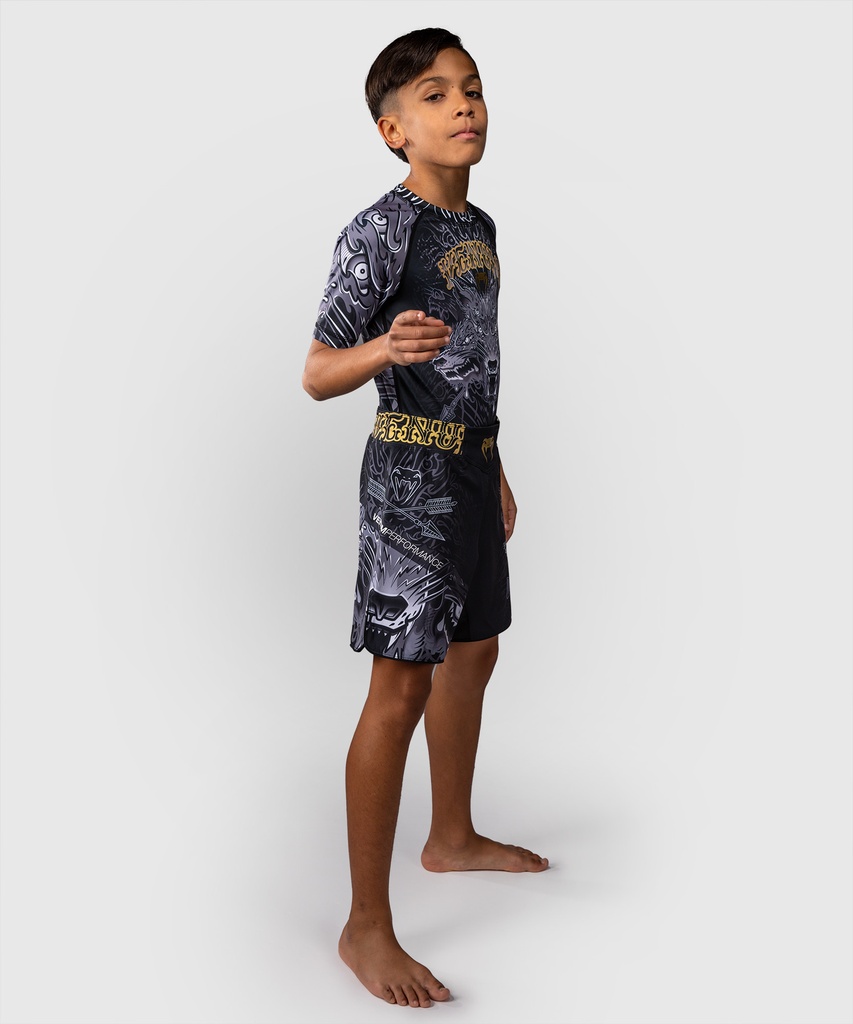 Venum Rash Guard Wolf Atak Kids, Schwarz-Grau 2