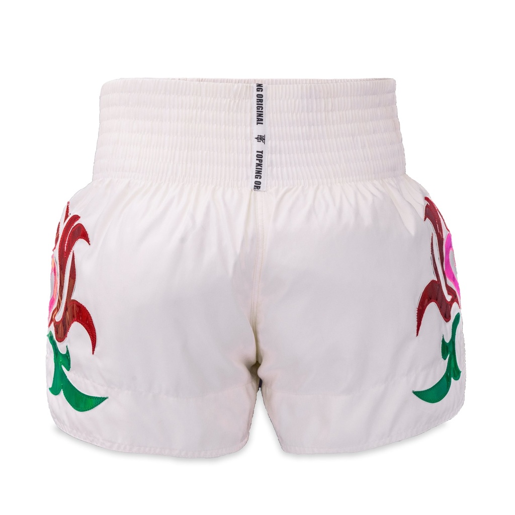 Top King Muay Thai Shorts TKTBS-272, Weiss 2
