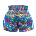 Top King Muay Thai Shorts X Puck, Blau 4