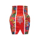 Top King Muay Thai Shorts X Puck, Rot 2
