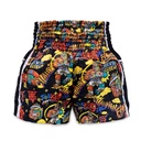 Top King Muay Thai Shorts X Puck, Schwarz