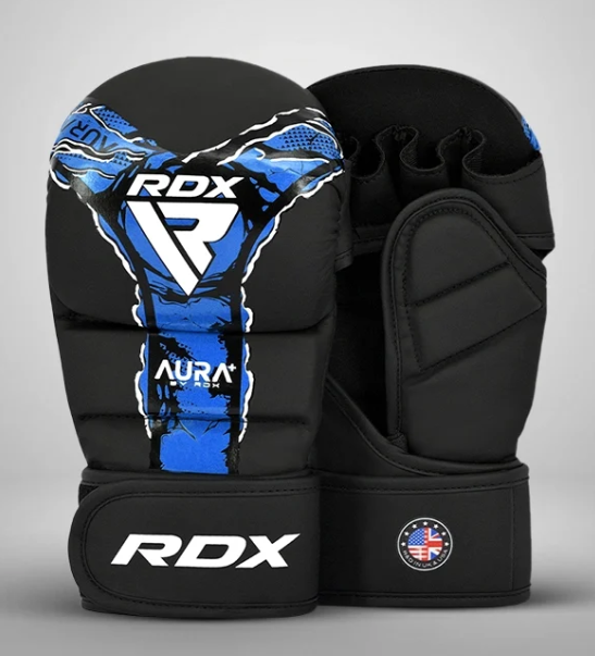 RDX MMA Handschuhe Sparring Aura Plus F17, Blau