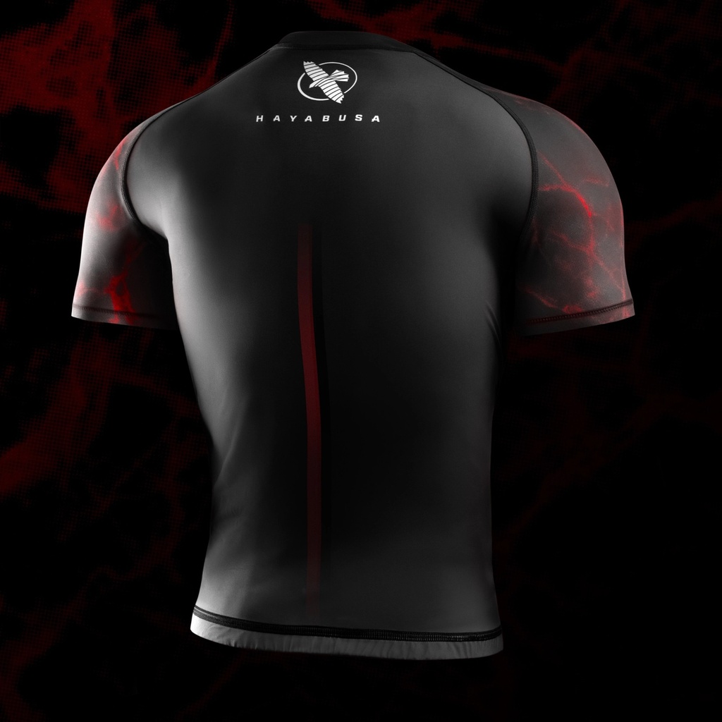 Hayabusa UFC Rash Guard, Schwarz-Rot 2