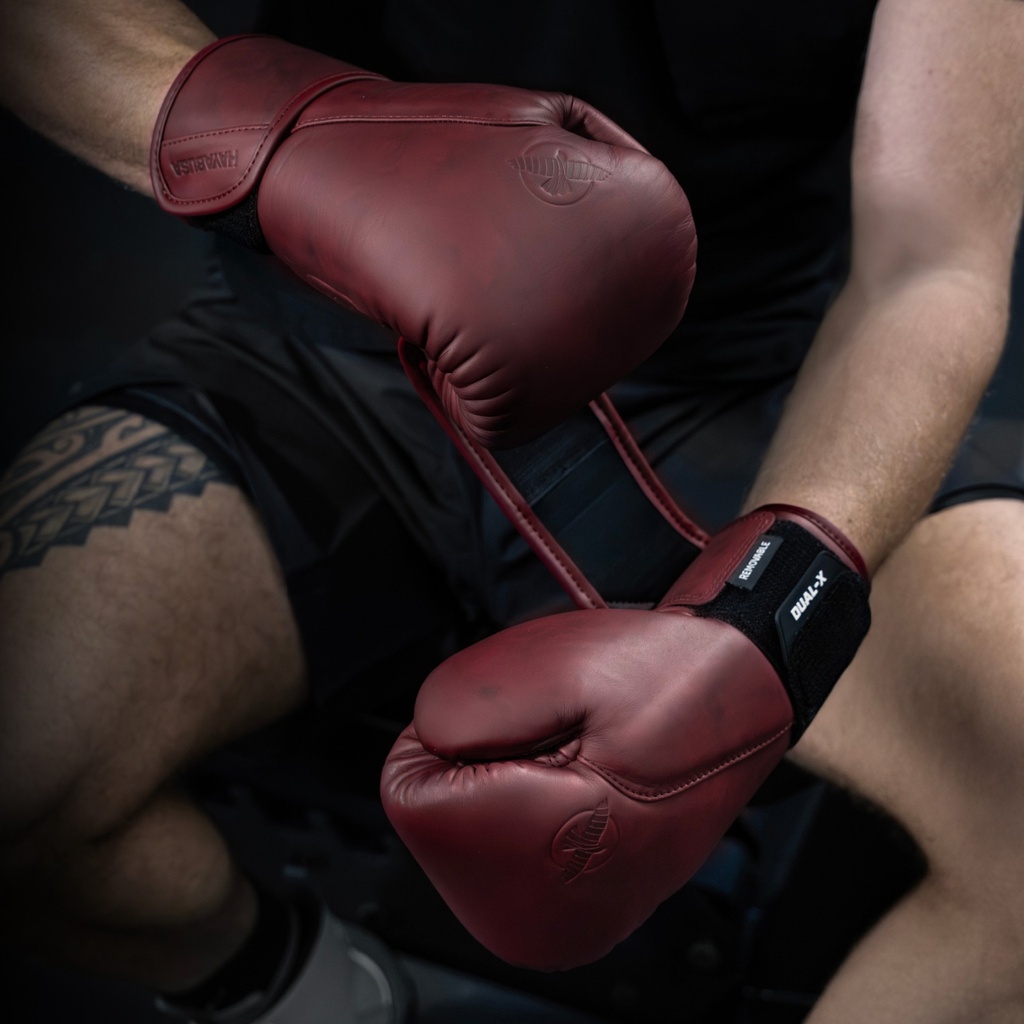 Hayabusa Boxhandschuhe T360 Leder, Cabernet Rot 6