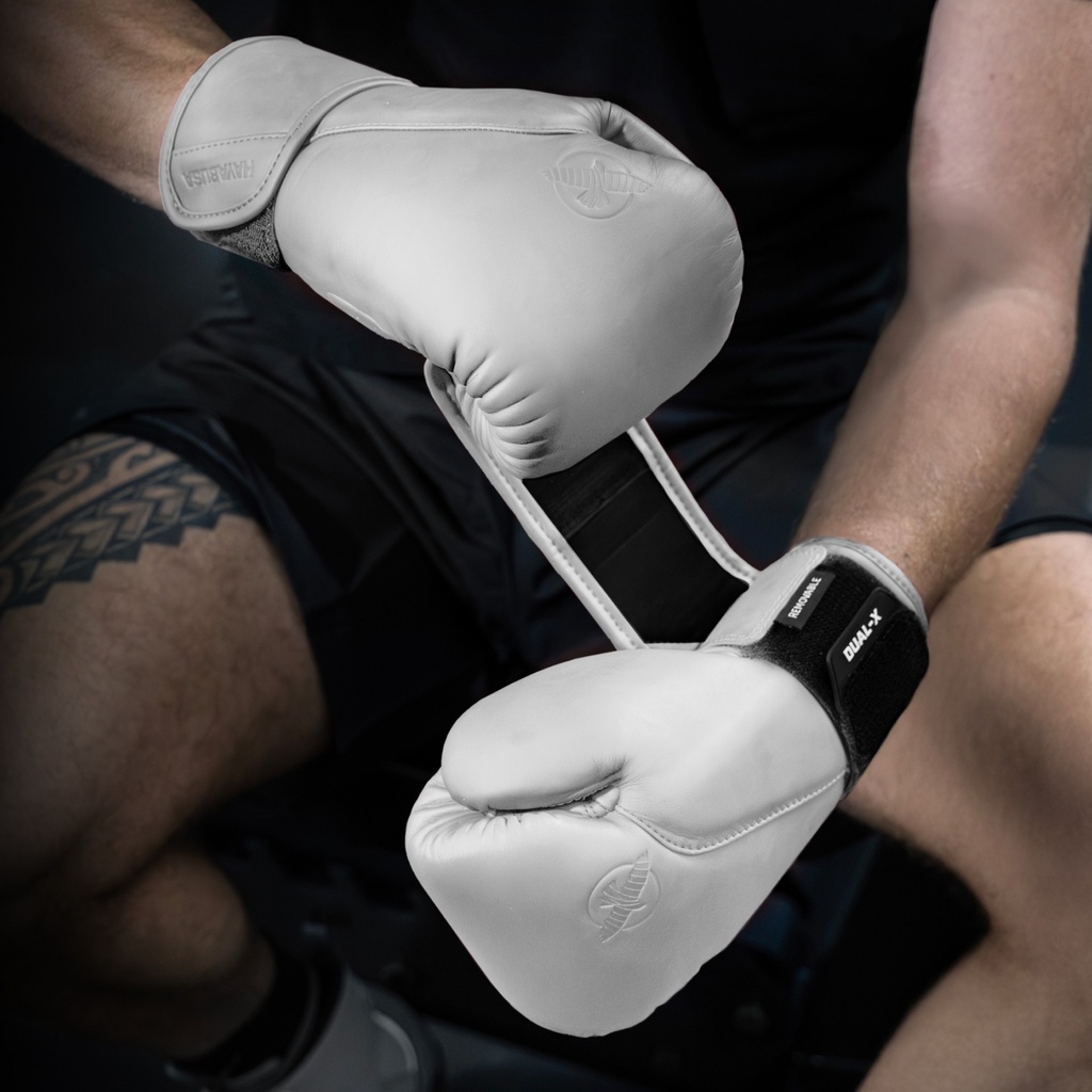 Hayabusa Boxhandschuhe T360 Leder, Seerauch Weiss 5