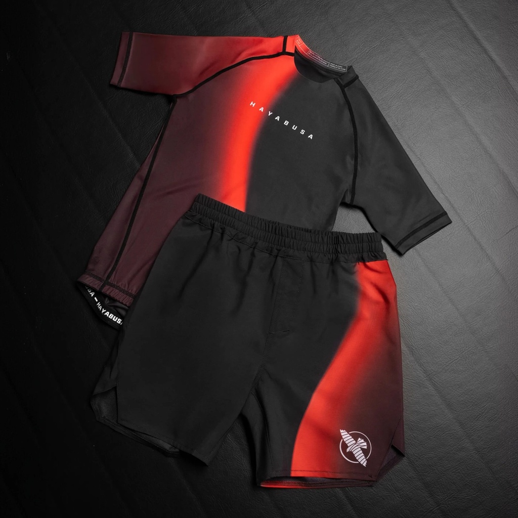 Hayabusa Rash Guard Apex Nova Kids, Schwarz-Rot 6