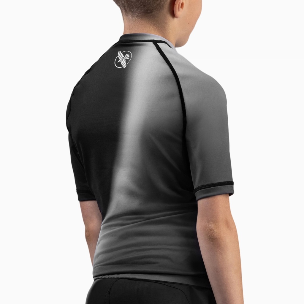 Hayabusa Rash Guard Apex Nova Kids, Schwarz-Weiss 2