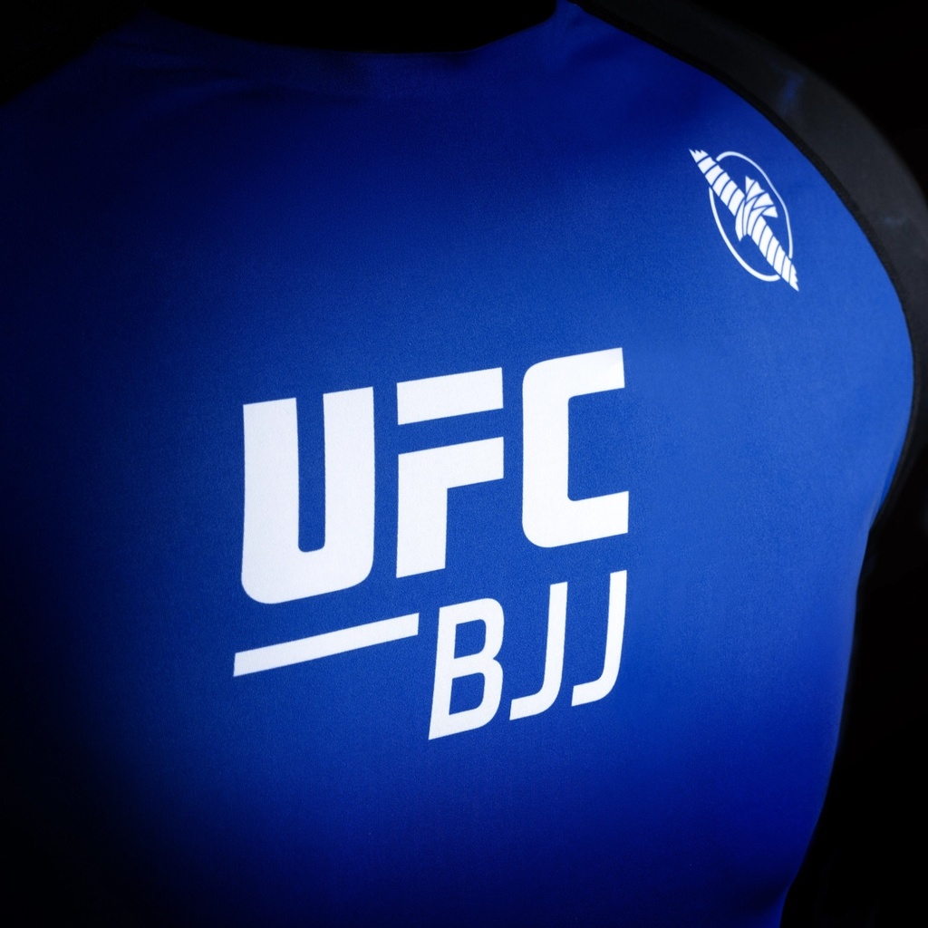 Hayabusa UFC Rash Guard BJJ, Schwarz-Blau 3