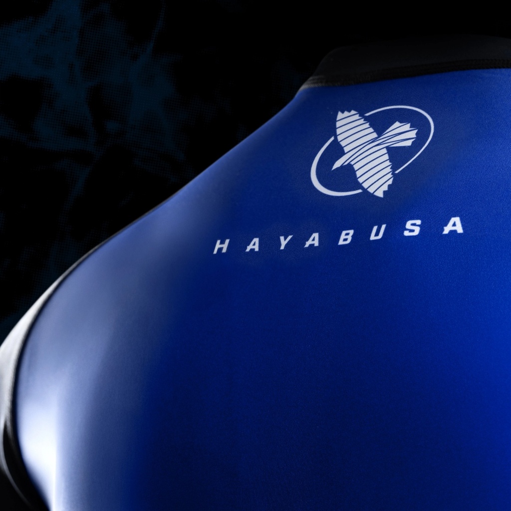 Hayabusa UFC Rash Guard BJJ, Schwarz-Blau 4