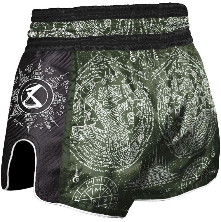 8Weapons Muay Thai Shorts Carbon Yantra back