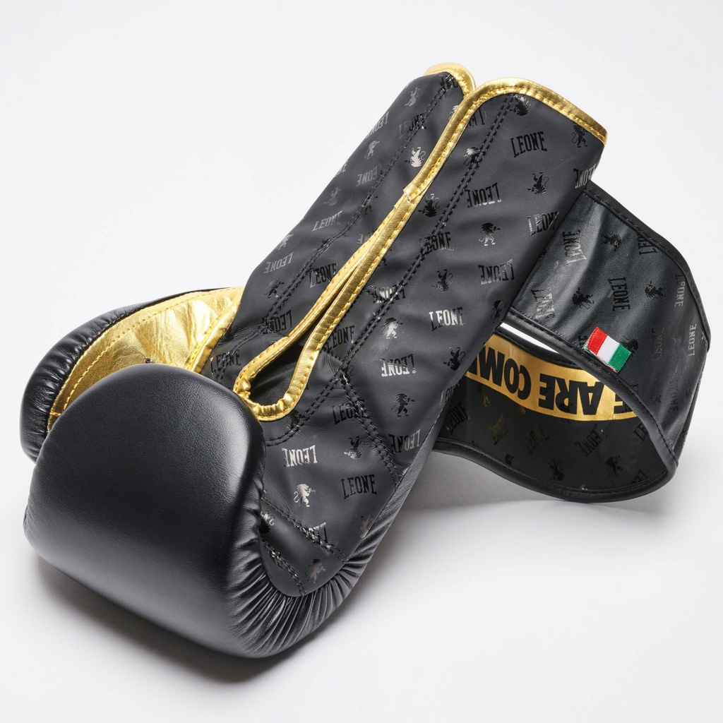 Leone Boxhandschuhe DNA, Schwarz-Gold 8