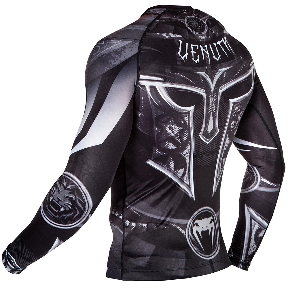 Venum Gladiator 3.0 Rash Guard, lange Ärmel Schwarz-Weiß 6