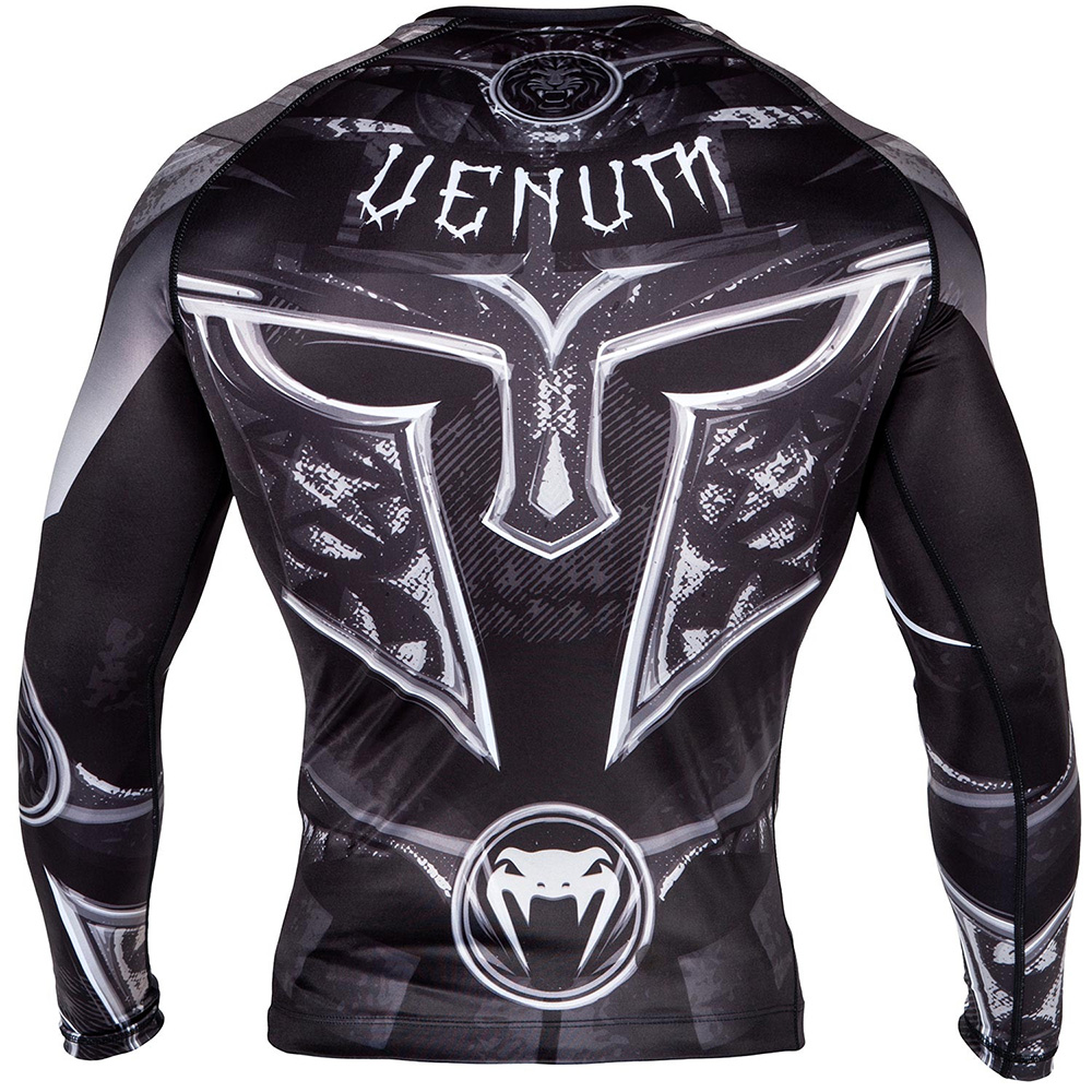 Venum Gladiator 3.0 Rash Guard, lange Ärmel Schwarz-Weiß 2