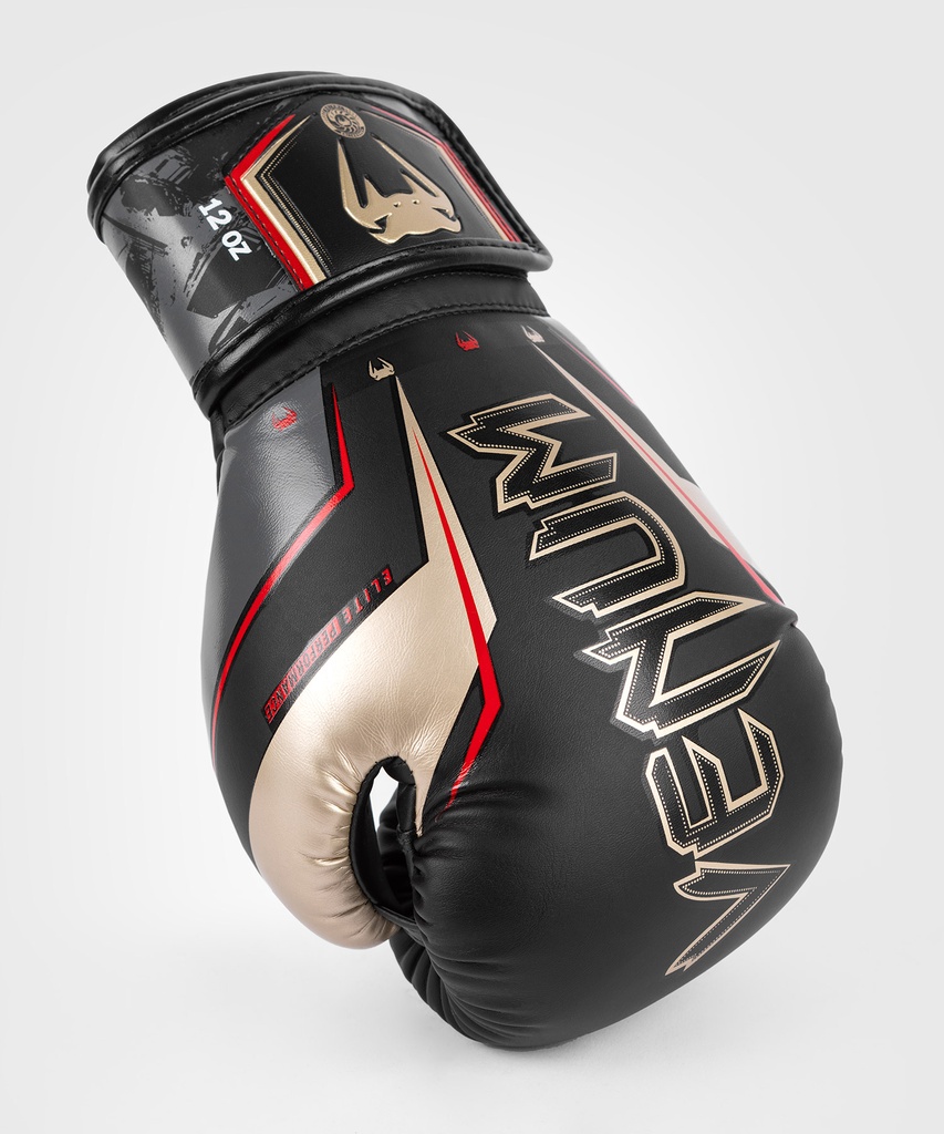 Venum Boxhandschuhe Elite Evo, Schwarz-Gold-Rot 7