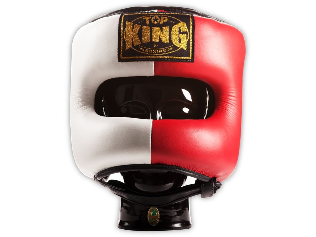 Top King Kopfschutz Face Saver, Weiß-Rot 2