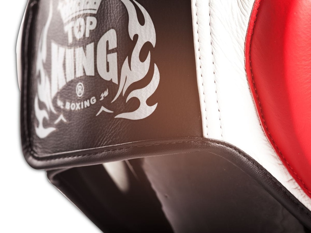 Top King Kopfschutz Face Saver, Weiß-Rot 5