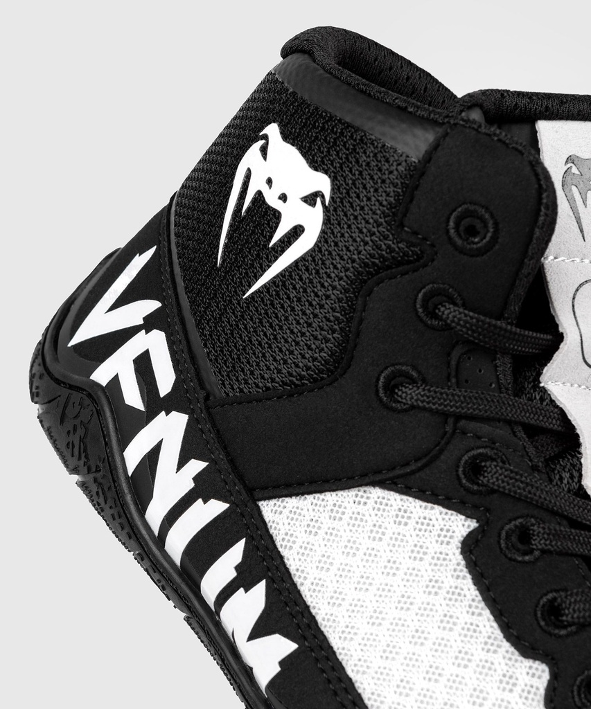 Venum Ringerschuhe Elite, Schwarz-Weiß 3