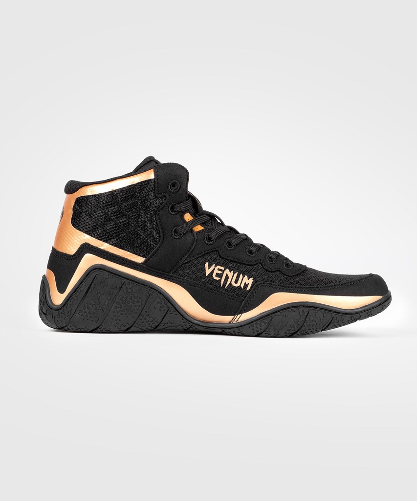 Venum Ringerschuhe Elite, Schwarz-Bronze 3