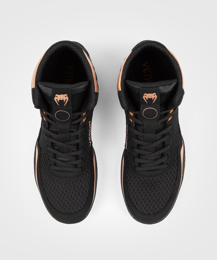 Venum Ringerschuhe Elite, Schwarz-Bronze 8