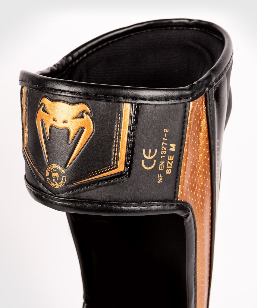 Venum Schienbeinschoner Elite Evo, Schwarz-Bronze 7