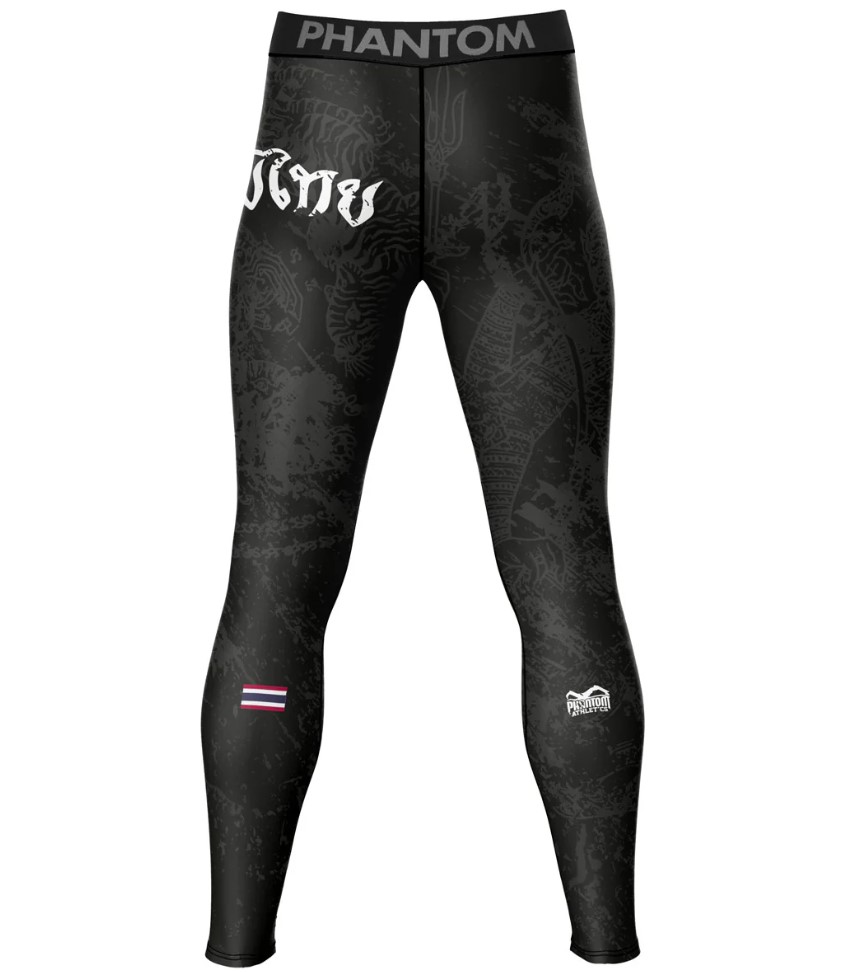 Phantom Compression Pants Muay Thai, Schwarz 2