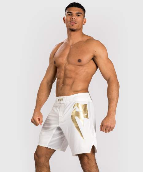 Venum Fight Shorts Light 5.0, Weiß-Gold 3