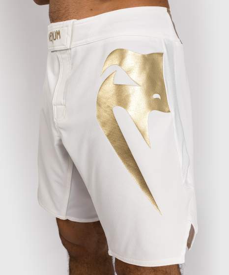 Venum Fight Shorts Light 5.0, Weiß-Gold 6