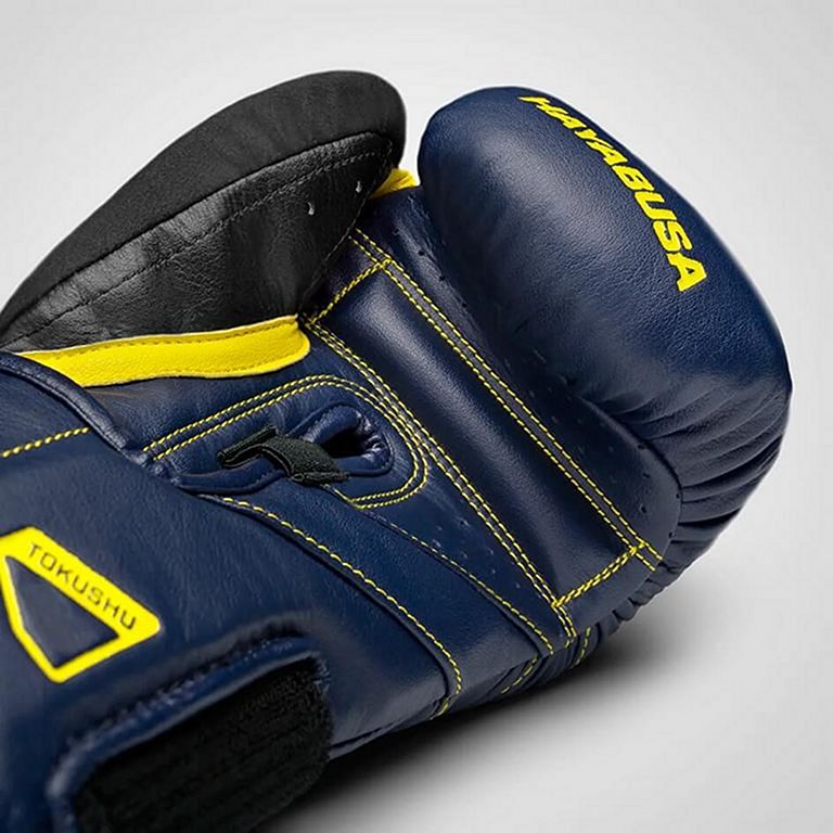 Hayabusa Boxhandschuhe T3, Marineblau-Gelb 4