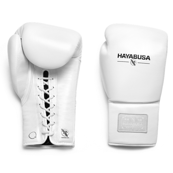 Hayabusa Boxhandschuhe Pro Sparring mit Schnürung, Weiß 3