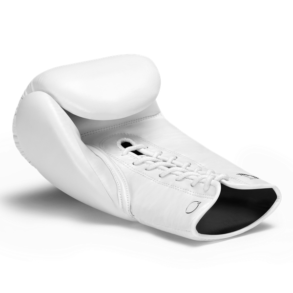 Hayabusa Boxhandschuhe Pro Fight Pferdehaar mit Schnürung, Weiß 3