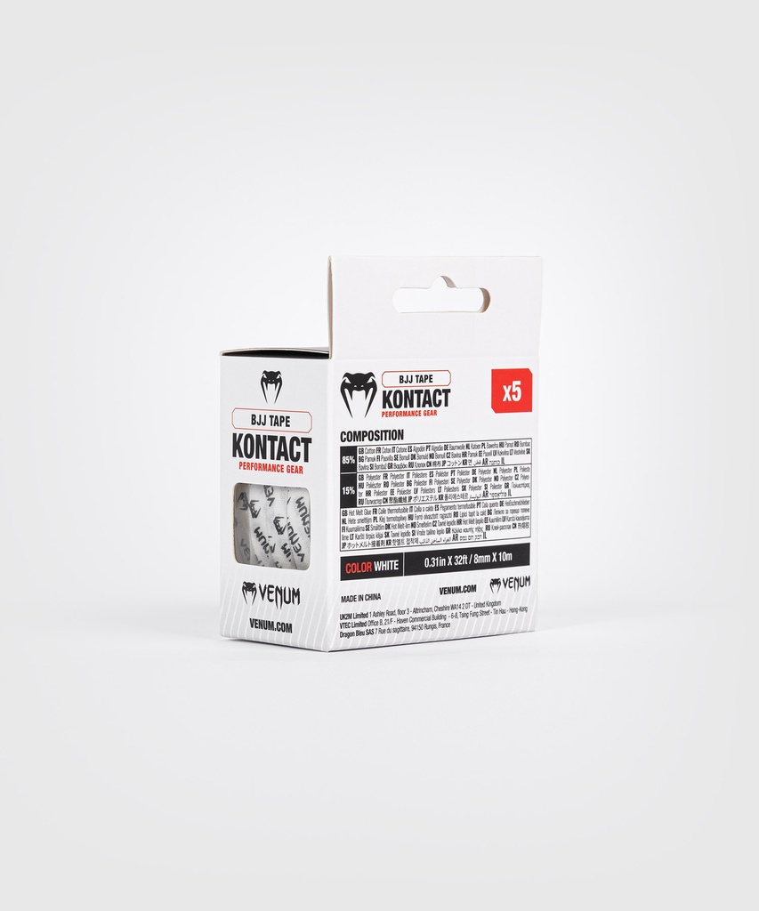 Venum Finger Tape Kontact, Weiß-Schwarz 5