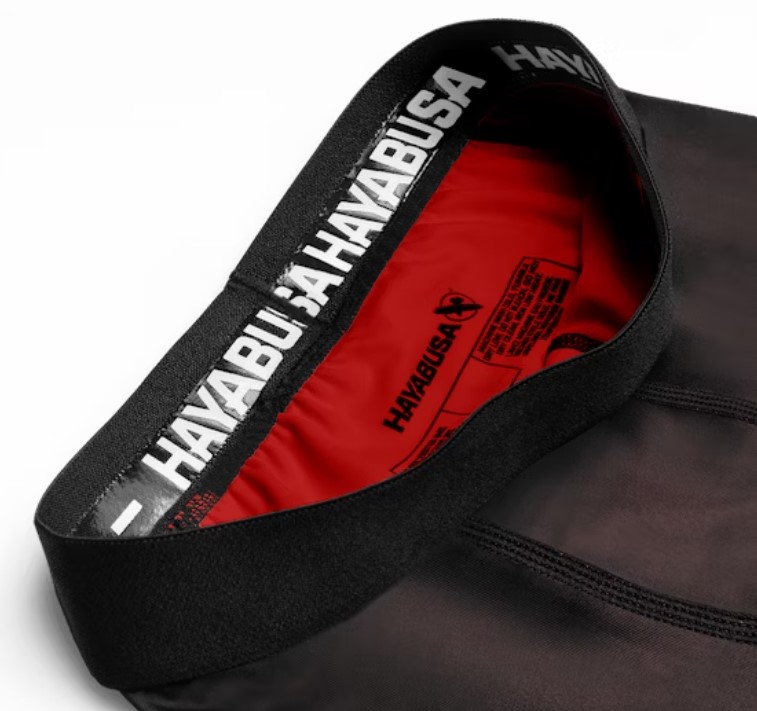 Hayabusa Compression Pants Geo Youth, Schwarz-Rot 5