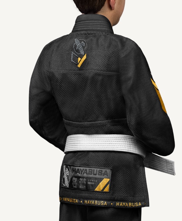 Hayabusa BJJ Gi Ascend Youth, Schwarz 3