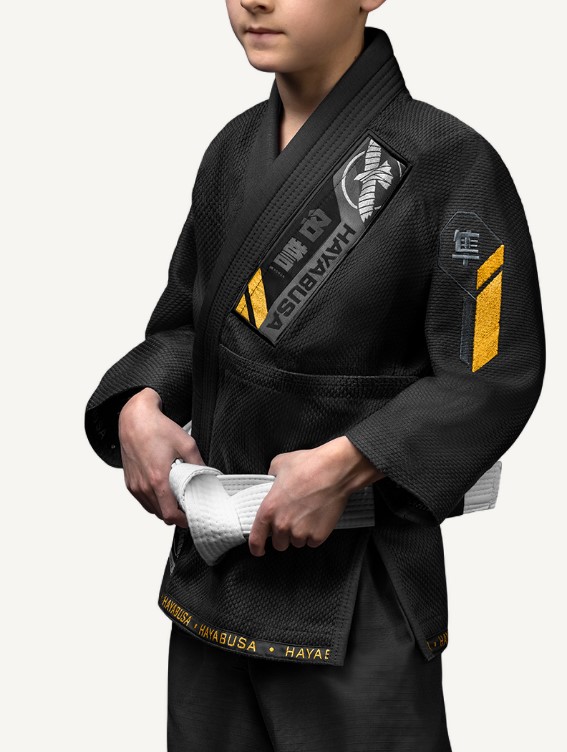 Hayabusa BJJ Gi Ascend Youth, Schwarz 4