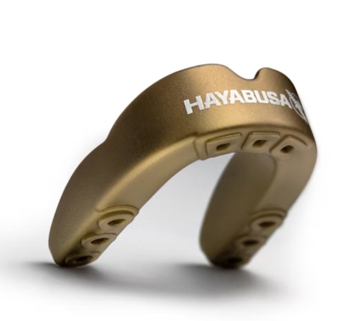 Hayabusa Mundschutz Combat, Gold-Weiß 2