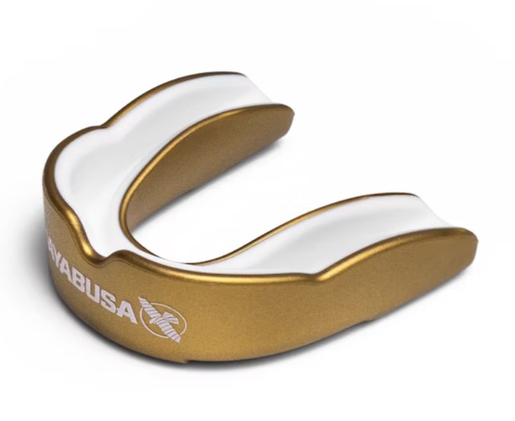 Hayabusa Mundschutz Combat, Gold-Weiß 3