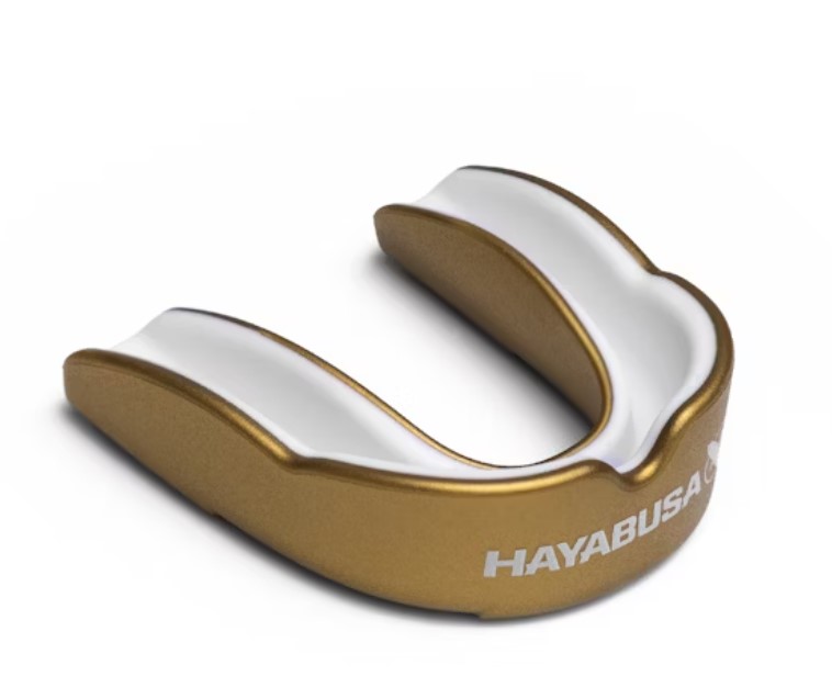 Hayabusa Mundschutz Combat, Gold-Weiß 4