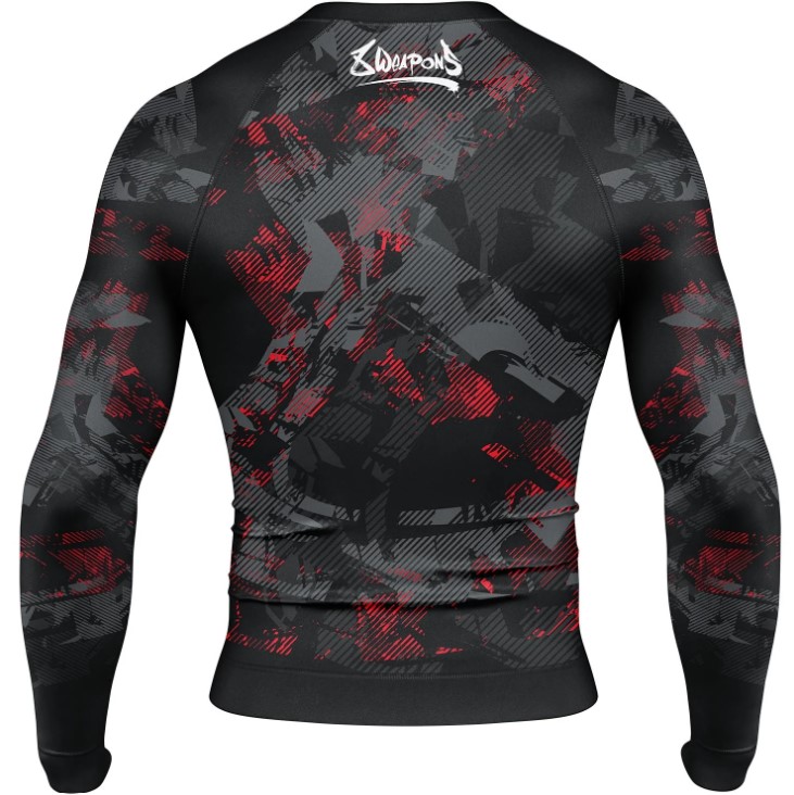 8Weapons Rash Guard Hit 2.0, Schwarz-Rot 2