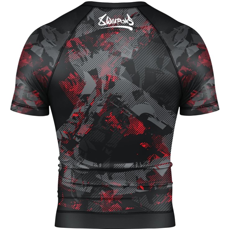 8Weapons Rash Guard Hit 2.0, Schwarz-Rot 2