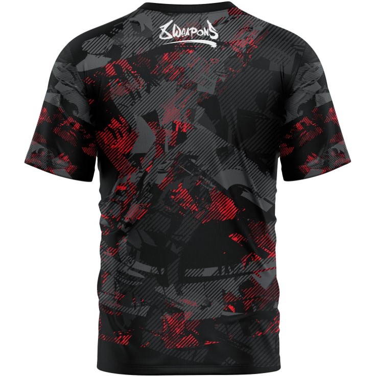 8Weapons T-Shirt Functional Hit 2.0, Schwarz-Rot 2